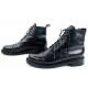 CHAUSSURES PARABOOT BOTTINES DOUBLE SEMELLE 7.5D 41.5 EN CUIR NOIR BOOTS 500