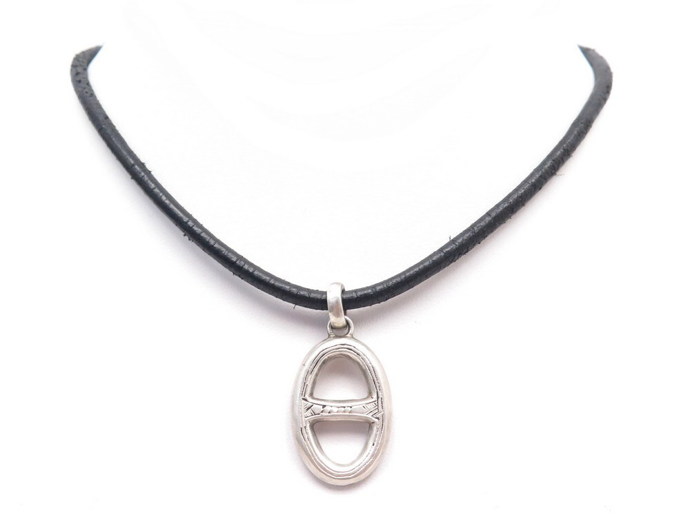 collier hermes chaine d'ancre touareg 42 cm en argent