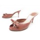 CHAUSSURES DIOR 40 SANDALES MULES A TALONS EN CUIR VERNI VIEUX ROSE SHOES 490€