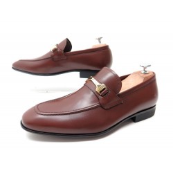 NEUF CHAUSSURES SALVATORE FERRAGAMO MESTRE 7 41 MOCASSINS CUIR MARRON SHOES 480€