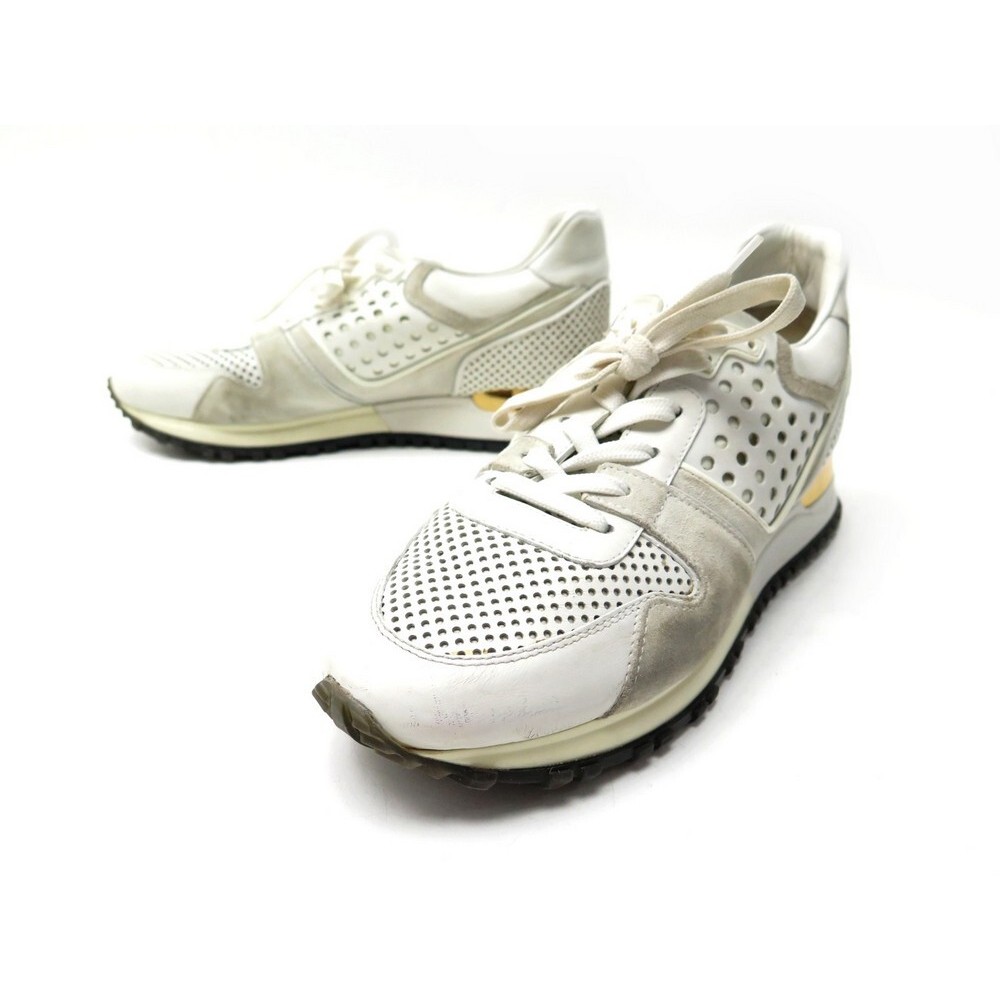 Authentic LOUIS VUITTON Women's White Run Away Sneakers Size 38 EU / 8  US
