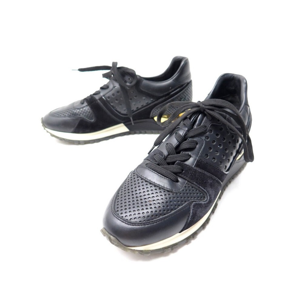 Louis Vuitton Blue/Black Damier Mesh and Leather Run Away Sneakers Size  42.5 Louis Vuitton