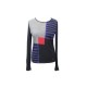 PULL CHANEL 38 40 M CC EN CACHEMIRE MULTICOLORE RAYURES HAUT FEMME SWEAT 1800€