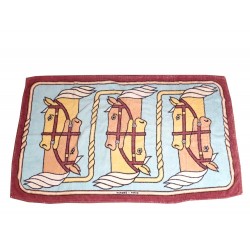 SERVIETTE DRAP DE PLAGE HERMES QUADRIGE CHEVAUX MULTICOLORE BAIN TOWEL 420