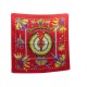 NEUF FOULARD HERMES BRAZIL BOURTHOUMIEUX CARRE EN SOIE ROUGE RED SCARF NEW 350€