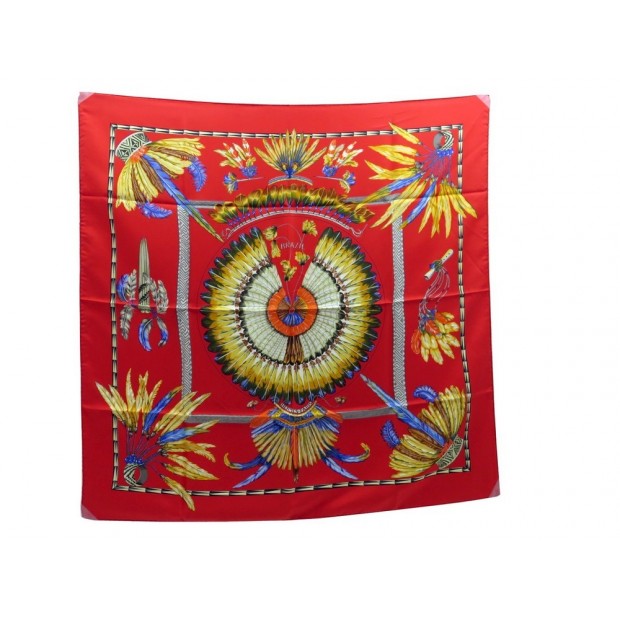  FOULARD HERMES BRAZIL ROUGE 