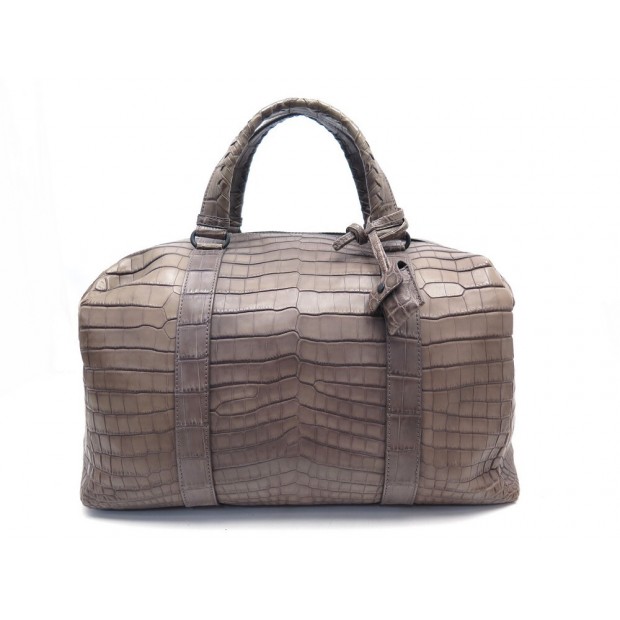 NEUF SAC A MAIN WEEKEND BOTTEGA VENETA BOWLING 42CM CUIR CROCODILE BAG 25000€