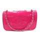 NEUF SAC A MAIN CHANEL CUIR VERNI ROSE 