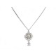 COLLIER CHANEL PENDENTIF STRASS LOGO CC METAL ARGENTE 14GR JEWEL NECKLACE 590€