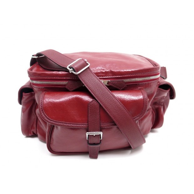 NEUF SAC A MAIN HERMES REPORTER BANDOULIERE EN TOILE PVC ROUGE HAND BAG PURSE