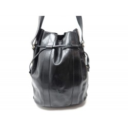 SAC A MAIN LANCEL ELSA GM CABAS SEAU EN CUIR NOIR LEATHER BUCKET BAG PURSE 595€