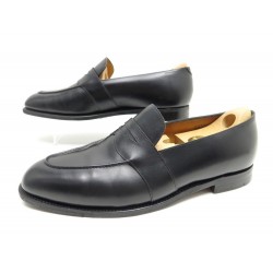 CHAUSSURES JOHN LOBB ZUKA 9EE 43 LARGE MOCASSINS CUIR NOIR + EMBAUCHOIRS 1225€