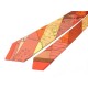 NEUF CRAVATE HERMES FORMAT POP 8 x 150 CM EN SOIE ORANGE MAP MONDE SILK TIE 165€