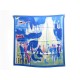 NEUF FOULARD HERMES SUR LES RIVES DU LEMAN CLERC CARRE 70 SOIE BLEU SCARF 265€