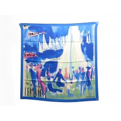 FOULARD HERMES SUR LES RIVES DU LAC LEMAN CARRE 70 SOIE 