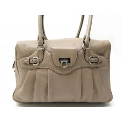 SAC A MAIN SALVATORE FERRAGAMO MARISA DY21 6880 CUIR VIEUX ROSE HAND BAG 1750€