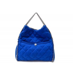 NEUF SAC A MAIN CHANEL EN TOILE MATELASSEE BLEU CHAINE RUTHENIUM HAND BAG 3500€