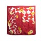 FOULARD CHRISTIAN DIOR CARRE 90 CM EN SOIE ROUGE FLEURS RED SILK SCARF 345€