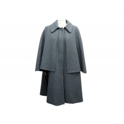 NEUF MANTEAU HERMES CAPE T36 S EN CACHEMIRE GRIS NEW GREY CASHMERE COAT 6300€