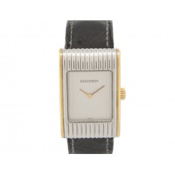 MONTRE BOUCHERON REFLET SMALL 32 MM ACIER QUARTZ + 2 BRACELETS CUIR WATCH 3470€