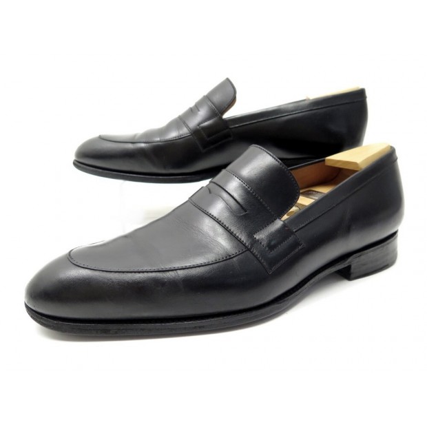 CHAUSSURES JM WESTON ETON 489 MOCASSINS 8.5C 42.5 NOIR EMBAUCHOIRS LOAFERS 890€