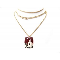 VINTAGE PENDENTIF BALENCIAGA COLLIER SAUTOIR CHAINE EN METAL DORE NECKLACE 800€