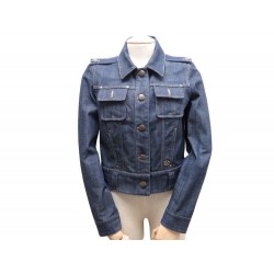 NEUF VESTE LOUIS VUITTON FEMME 40 38 M EN DENIM JEAN BLEU BLOUSON JACKET 1300€