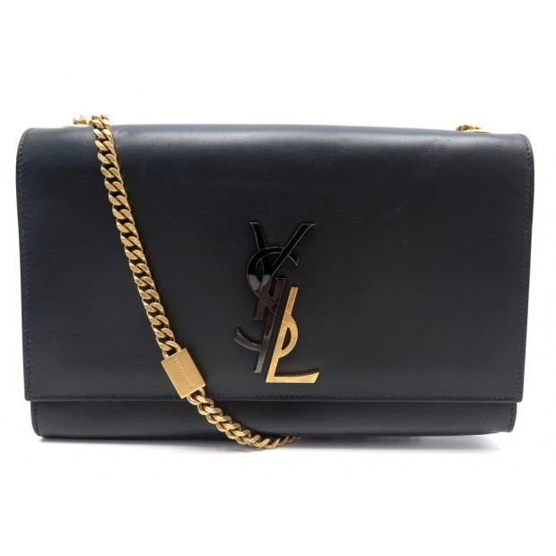 SAC A MAIN SAINT LAURENT KATE MEDIUM 470428 EN CUIR NOIR LEATHER HAND BAG 1590€