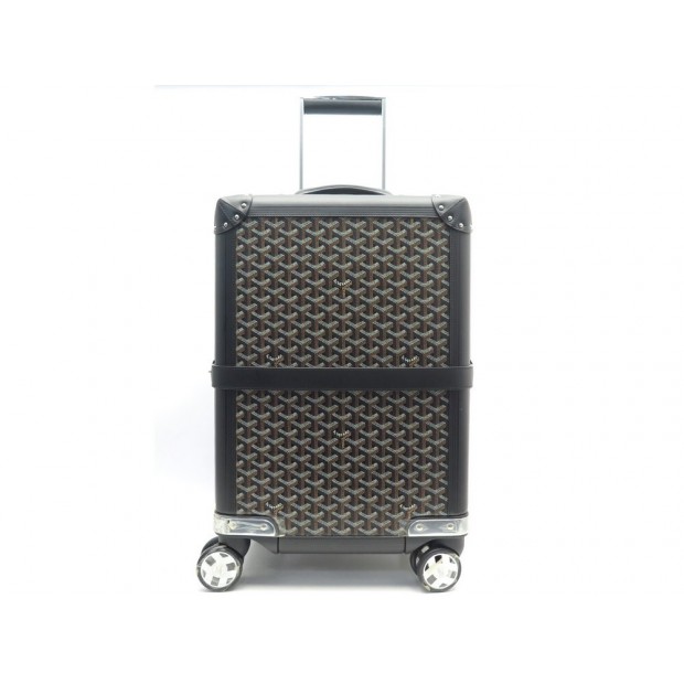 Goyard Black Goyardine Canvas Satolas GM Rolling Suitcase at