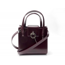 NEUF SAC A MAIN CARTIER CROCHET PANTHERE BANDOULIERE CUIR BORDEAUX HANDBAG 1700€