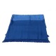 NEUF ECHARPE HERMES DOUBLE FACE ETOLE 145 CM EN SOIE & ANGORA BLEU SCARF 470€