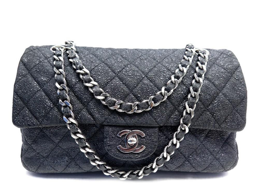 sac a main chanel timeless classique en cuir noir