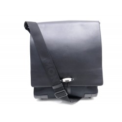 NEUF SACOCHE MONTBLANC NORD SUD NIGHTFLIGHT TOILE & CUIR NOIR MESSENGER BAG 600€