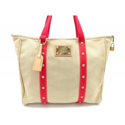 SAC A MAIN LOUIS VUITTON ANTIGUA GM EN TOILE BEIGE CABAS HAND BAG PURSE 900€