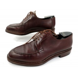 CHAUSSURES SANTONI DERBY COUSU NORVEGIEN LIMITE 10E 44 CUIR MARRON SHOES 495