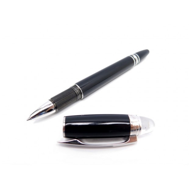 NEUF STYLO ROLLERBALL MONTBLANC STARWALKER EN RESINE NOIR FEUTRE FIN PEN 430€