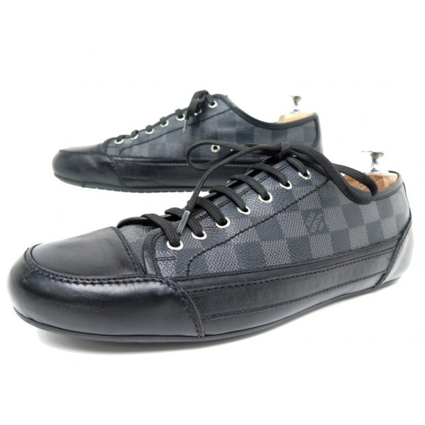 LOUIS VUITTON MATCH-UP DAMIER GRAPHITE SHOES 8 42 Sneakers