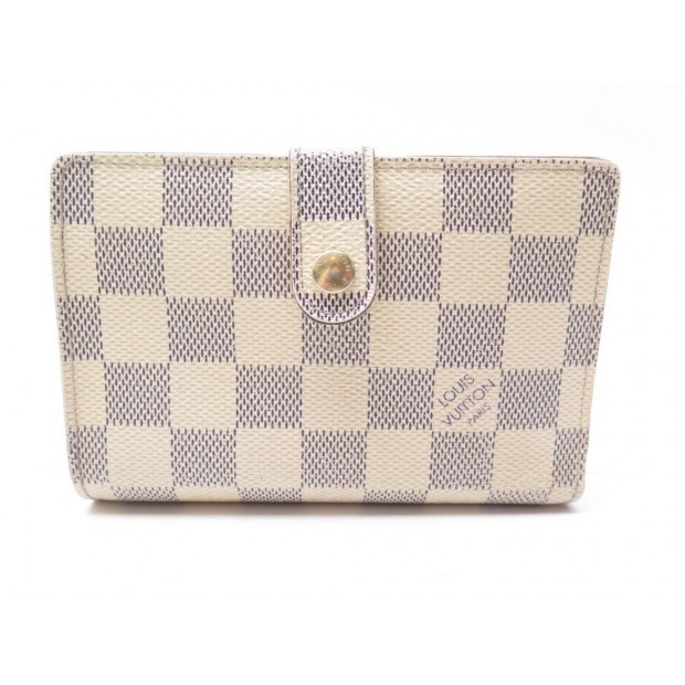 PORTEFEUILLE LOUIS VUITTON VIENNOIS N61676 TOILE DAMIER AZUR PORTE MONNAIE 550€