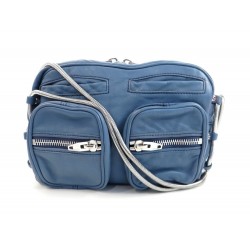 SAC A MAIN ALEXANDER WANG 205742 BRENDA CHAIN CUIR BLEU HAND BAG PURSE 750