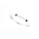 NEUF BAGUE POMELLATO ALLIANCE LUCCIOLE 6 SAPHIRS BLEUS T54 OR BLANC RING 1000€