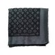 CHALE LOUIS VUITTON MONOGRAM SHINE M75123 EN SOIE NOIR SILK SCARF SHAWL 515€