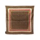 NEUF FOULARD LOUIS VUITTON MONOGRAM EN COTON MARRON 330 + BOITE NEW SCARF 330€