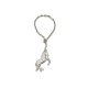 NEUF PORTE CLES HERMES CHEVAL L'ANNEE DE LA DANSE 2007 ARGENT MASSIF KEY HOLDER