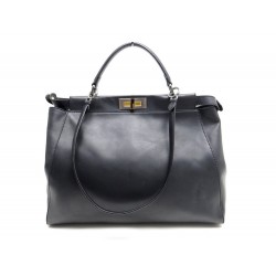 SAC A MAIN FENDI PEEKABOO GM 8BN210 EN CUIR NOIR LEATHER HAND BAG PURSE 4000€