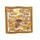 FOULARD HERMES AUTOMOBILE JOACHIM METZ CARRE 90 EN SOIE MARRON SILK SCARF 350€