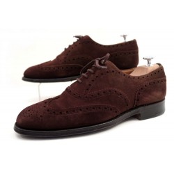 CHAUSSURES CHURCH'S CHETWYND RICHELIEU 6.5F 40.5 VEAU VELOURS MARRON SHOES 620€