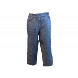 PANTACOURT HERMES T 38 M LIN JEAN SOIE DU FOULARD CIRQUE MOLIER PANTALON 1000