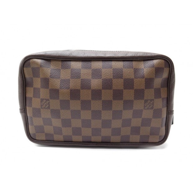 POCHETTE TROUSSE DE TOILETTE LOUIS VUITTON 25 EN TOILE DAMIER EBENE POUCH 565€