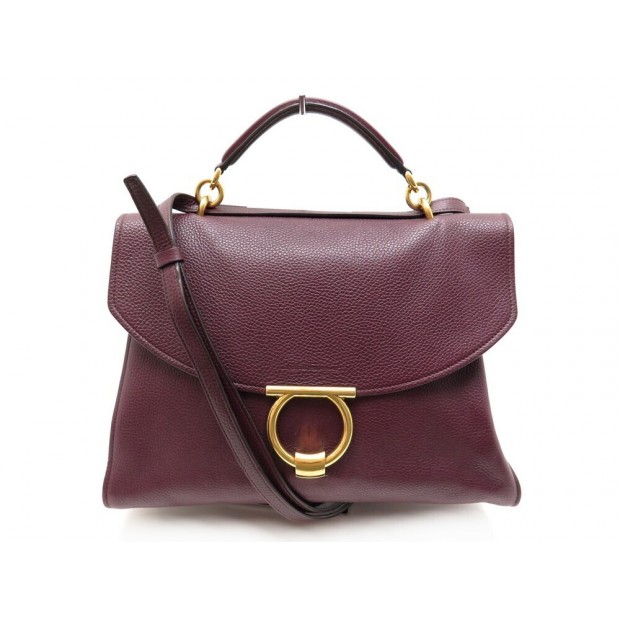 SAC A MAIN SALVATORE FERRAGAMO GANCINI GM GG-21H320 BANDOULIERE CUIR PURSE 1690€