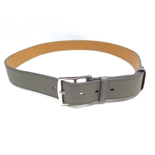 NEUF CEINTURE HERMES ETRIVIERE 38 T105 EN CUIR CLEMENCE ETOUPE BOUCLE BELT 700€